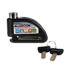 Antivol BLOQUE DISQUE ALUMINIUM AVEC ALARME Noir KOOROOM -Vélo Expert antivol bloque disque aluminium avec alarme noir kooroom 1