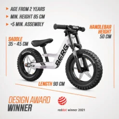 BERG Biky Cross Blanc 12 Inch Vélo Enfant Draisienne Avec Frein à Mains -Vélo Expert berg biky cross blanc 12 inch velo enfant draisienne avec frein a mains 1