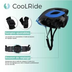 Casque Vélo Adulte 58-62 Cm Multisport Noir/Bleu Avec Visère Intégrée 9 Casque Vélo Adulte 58-62 Cm Multisport Noir/Bleu Avec Visère Intégrée -Vélo Expert casque velo adulte 58 62 cm multisport noirbleu avec visere integree 1