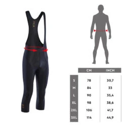 Rockrider Cuissard 3/4 VTT RACE Noir Et Ochre -Vélo Expert cuissard 34 vtt race noir et ochre 5
