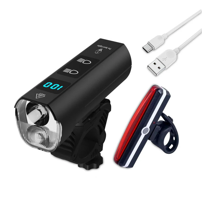 Feux De Vélo USB Rechargeable - 1300 & 120 Lumen 3 Feux De Vélo USB Rechargeable - 1300 & 120 Lumen