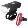 Kit D'éclairage LED Pour Vélo - Rechargeable Par USB - 300 Et 120 Lumens -Vélo Expert kit declairage led pour velo rechargeable par usb 300 et 120 lumens