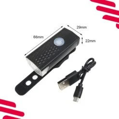 Kit D'éclairage LED Pour Vélo - Rechargeable Par USB - 300 Et 120 Lumens -Vélo Expert kit declairage led pour velo rechargeable par usb 300 et 120 lumens 4