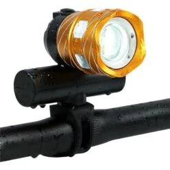 Lampe De Vélo Feu Avant - Rechargeable Par USB - Or - 450 Lumens -Vélo Expert lampe de velo feu avant rechargeable par usb or 450 lumens 2