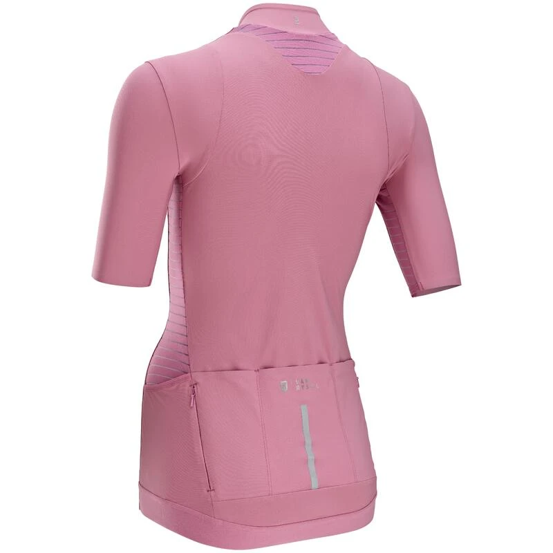 Maillot De Vélo De Route Manches Courtes été Femme - Endurance Vieux Rose 4 Maillot De Vélo De Route Manches Courtes été Femme - Endurance Vieux Rose – Image 2
