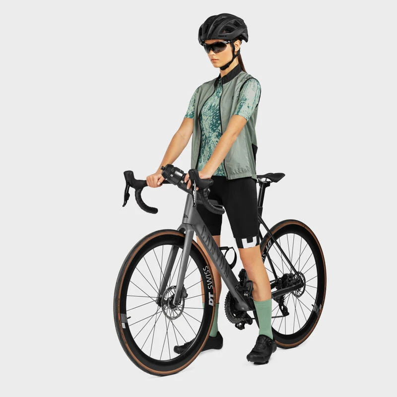 Maillot Manches Courtes Cyclisme SIROKO M2 Braies Vert Cendré Femme 6 Maillot Manches Courtes Cyclisme SIROKO M2 Braies Vert Cendré Femme – Image 4
