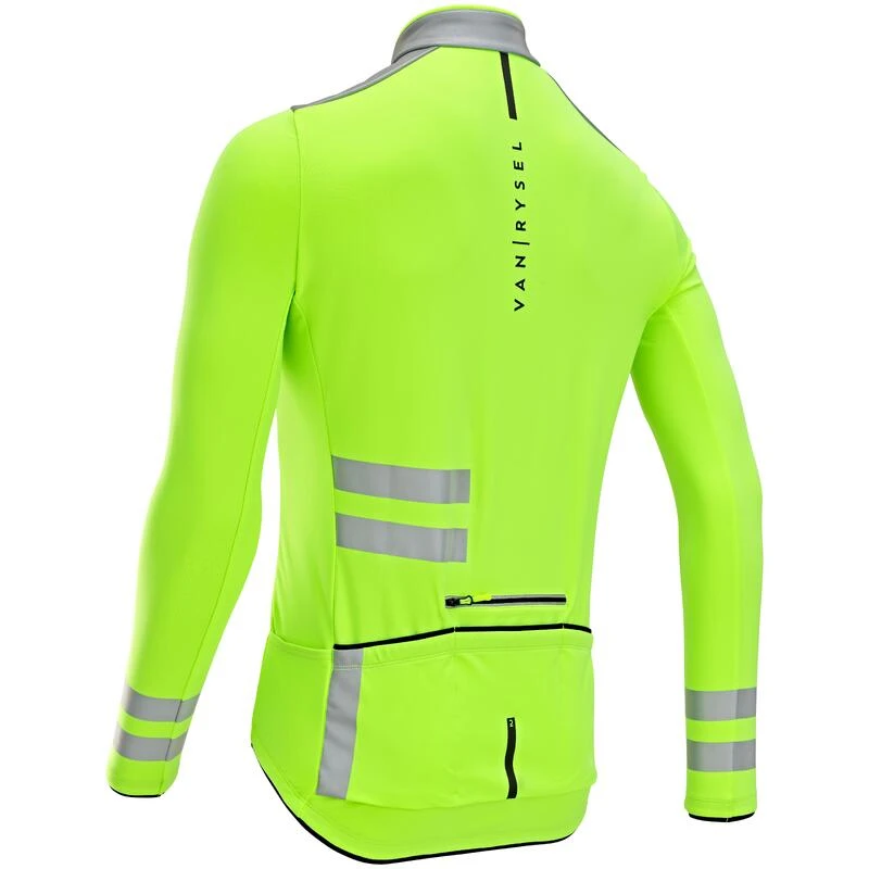 MAILLOT VELO ROUTE MANCHES LONGUES MI-SAISON HOMME - RC500 VISIBLE EN17353 5 MAILLOT VELO ROUTE MANCHES LONGUES MI-SAISON HOMME - RC500 VISIBLE EN17353 – Image 3