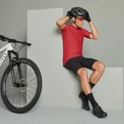 Rockrider Maillot VTT Manches Courtes Race 700 Rouge -Vélo Expert maillot vtt manches courtes race 700 rouge 2