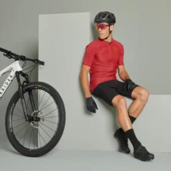 Rockrider Maillot VTT Manches Courtes Race 700 Rouge -Vélo Expert maillot vtt manches courtes race 700 rouge 6