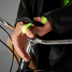 BTWIN PONCHO PLUIE VISIBILITE JOUR VELO VILLE 120 NOIR JAUNE FLUO -Vélo Expert poncho pluie visibilite jour velo ville 120 noir jaune fluo 3