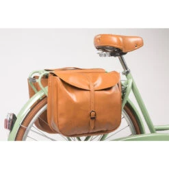 VICTORIA Sacoche De Vélo En Cuir - Marron Clair -Vélo Expert sacoche de velo en cuir marron clair 2