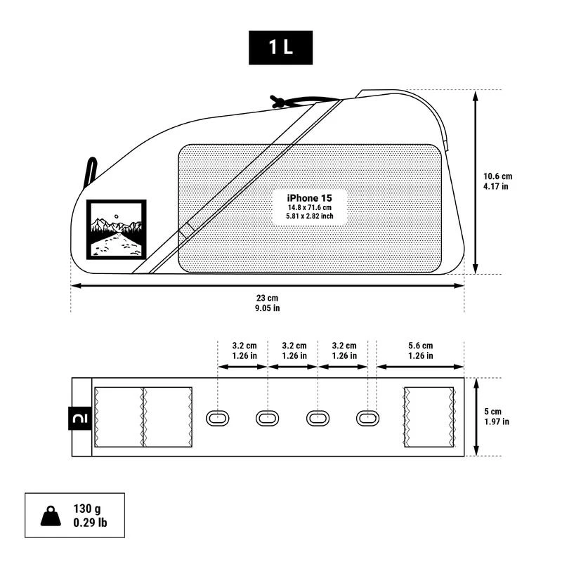 Riverside SACOCHE VELO TOP TUBE 1 LITRE BIKEPACKING 7 Riverside SACOCHE VELO TOP TUBE 1 LITRE BIKEPACKING – Image 5