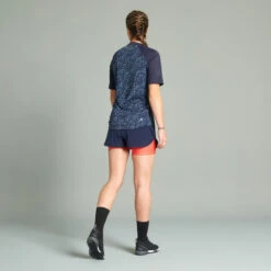 Rockrider SHORT VELO VTT EXPL 100 FEMME BLEU ROSE -Vélo Expert short velo vtt expl 100 femme bleu rose 2