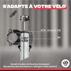 Shapeheart Support Porte Téléphone Pour Fourche De Vélo (Téléphone XL) -Vélo Expert support porte telephone pour fourche de velo telephone xl 3