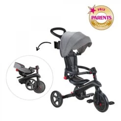 GLOBBER Tricycle EXPLORER 4-en-1 Évolutif & Pliable Gris -Vélo Expert tricycle explorer 4 en 1 evolutif and pliable gris 2