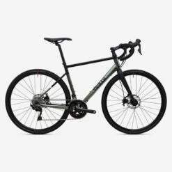 VELO GRAVEL TRIBAN RC520 GRAVEL KAKI BICOLORE NOIR SHIMANO 105