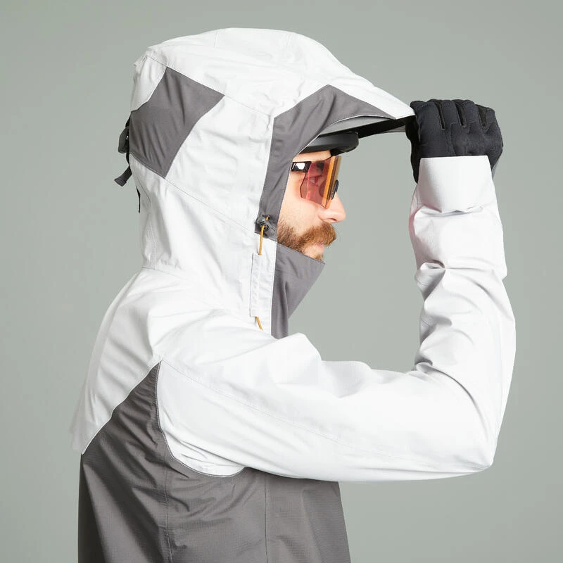 Rockrider Veste Coupe Pluie VELO VTT All Mountain Imperméable Grise 9 Rockrider Veste Coupe Pluie VELO VTT All Mountain Imperméable Grise – Image 7