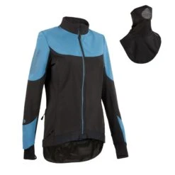 Rockrider VESTE HIVER VTT FEMME TURQUOISE NOIR