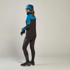Rockrider VESTE HIVER VTT FEMME TURQUOISE NOIR -Vélo Expert veste hiver vtt femme turquoise noir 3