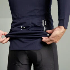 Veste Hiver VTT Manches Longues Rockrider Bleu Nuit -Vélo Expert veste hiver vtt manches longues rockrider bleu nuit 2