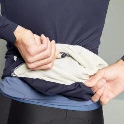 Veste Hiver VTT Manches Longues Rockrider Bleu Nuit -Vélo Expert veste hiver vtt manches longues rockrider bleu nuit 3