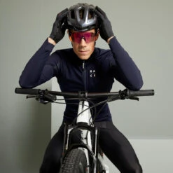 Veste Hiver VTT Manches Longues Rockrider Bleu Nuit -Vélo Expert veste hiver vtt manches longues rockrider bleu nuit 6