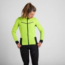 Veste Temps Froid Cyclosport Femme Jaune -Vélo Expert veste temps froid cyclosport femme jaune 2