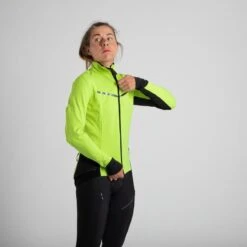 Veste Temps Froid Cyclosport Femme Jaune -Vélo Expert veste temps froid cyclosport femme jaune 5