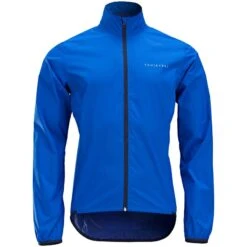 Veste Vélo Route Manches Longues Coupe-pluie Homme RC100 Bleu Indigo