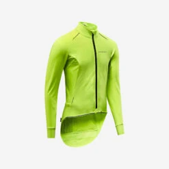 VESTE VELO ROUTE MANCHES LONGUES HIVER HOMME - RACER EXTREME Jaune